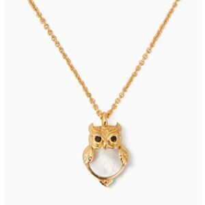 Kate spade into the woods owl mini pendant NWT